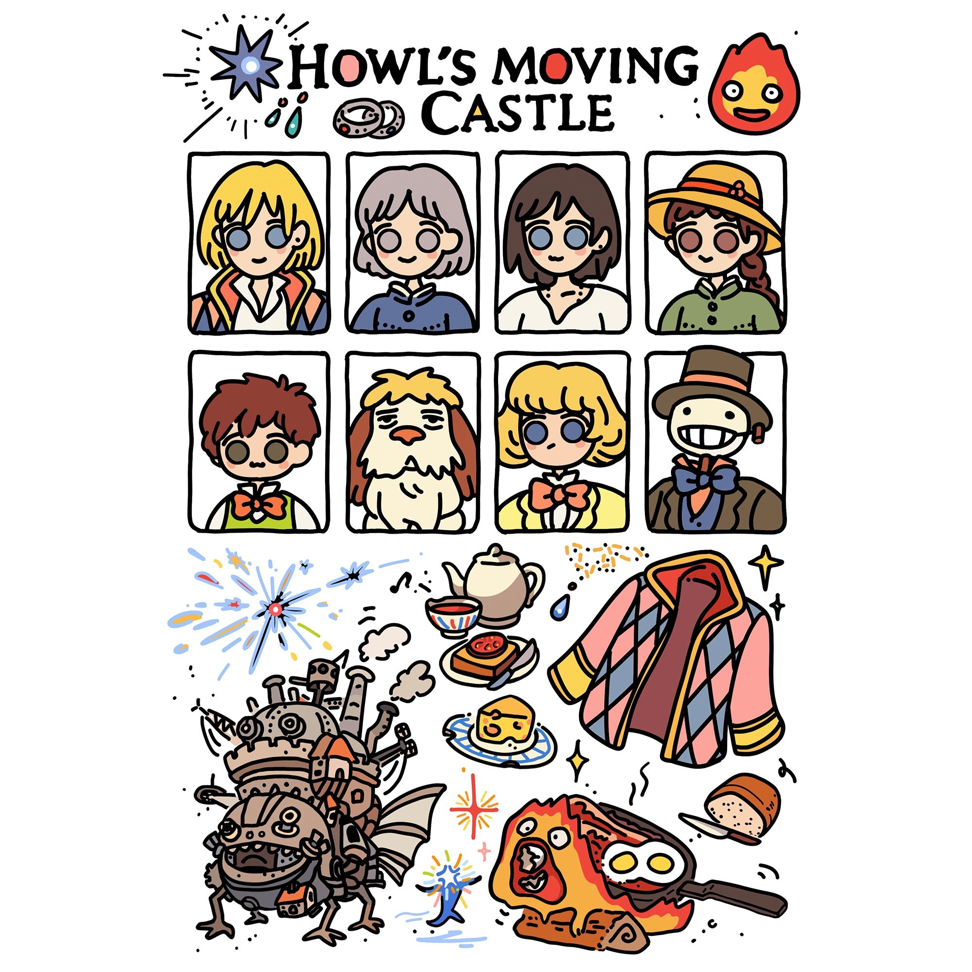 Howl's Castle Recipe - Sticker sheet — YUUKI JIA